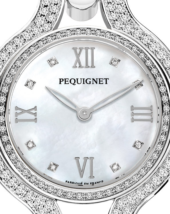 Montre Femme Emile Pequignet Quartz Suisse - Cadran Doré, Plaqué Or, Fonctionne Bien, Occasion